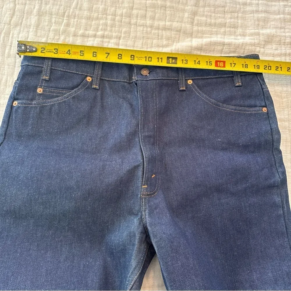 Vintage 80s Levi’s Saddleman Bootcut Jeans Deadstock 20517-0217 40x30 Orange Tab